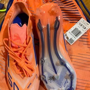 Adidas Orange and blue Soccer Cleats F50 Elites